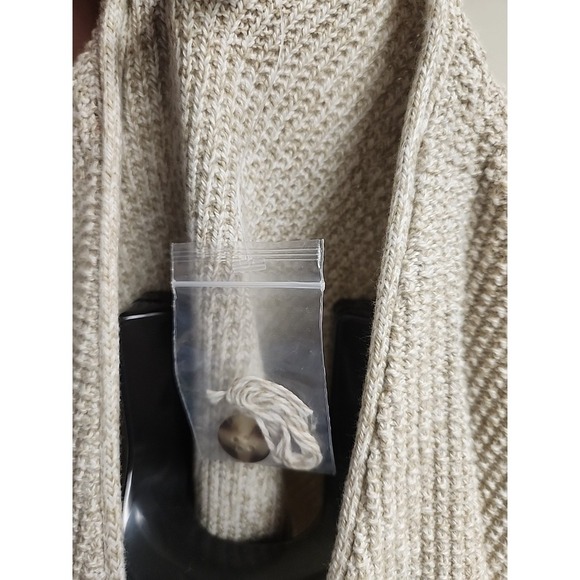 Eddie Bauer Button Front Sweater Vest Mens Med Cream Boho Retro 90s Y2K Casual - Picture 4 of 9